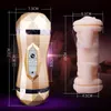 NXY Automatic Aircraft Cup Dubbelkanal Male Anal Masturbation Device Real Vagina Pornographic Sex Machine Toy 0114