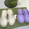 2021 designer jelly dam chunky häl sandal tofflor, gjorda av genomskinliga material, fashionabla, sexiga och härliga, soliga strand kvinna skor tofflor