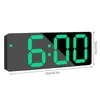 Digital Despertador Espelho LED Night Night Luzes Digitas Snooze Display Time Table Desktop Clock Lamp Decor 211111