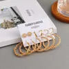 Hoop huggie dexi moda brincos de pérola definido para mulheres geometroc ouro metal círculo brincos 2021 tendência luxo jóias presentes