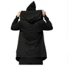 Men's Casual Long Hooded Cardigan Large Cape Cloak Black Coat Hip Hop Gothic Punk Pullover Hoodie Men Streetwear Sweat Homme 210522