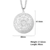 Pendant Necklaces Scripture Angel Tag Rune Six Pointed Star Stainless Steel Round Necklace