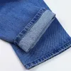 Hommes 100% coton jean taille haute droite classique bleu pour l'automne décontracté Denim pantalon qualité doux salopette 210716