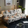 160-190cm Sofa Bed Covers Polyester Armless Printed Foldding Elastic Couch Bench Slipcover For Home el Banquet Office Modern 210723