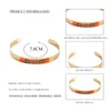 Wild & Free Gold Wide Open Couple Bangles for Women Men Handmade Inset Seed Beads Big Bangles Bracelets Stainless Steel Jewelry Q0719