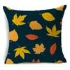 Thanksgiving Day Pillow Cases Hello Autumn Cotton Linen Sofa Car Pumpkin Cushion Cover Home Decor 45*45