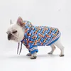 Modemarke Designer Buchstaben drucken Hundebekleidung Frühling Herbst Outdoor Casual Sweatshirts Blau Niedliche Hoodies Jacken Mantel Haustiere Oberbekleidung Kleidung