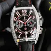 40mm Mariner 7080 CC AT Quartz Chronograph Mens Watch Red Inner Stopwatch Steel Case Diamond Bezel Leather Strap Watches Hello_Watch HWFM B209A (9)