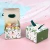 Gift Wrap 5/10Pcs Wedding Favor Box Green Leaves Marbling Thank You Candy Boxes For Baby Shower Birthday Party Gifts Packing Decor
