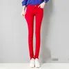 Lpowss女性韓国のカジュアルストレッチジーンズプラスサイズのスキニー鉛筆パンツキャンディーカラーブラックホワイトママレギンスズボン210708