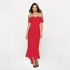 Puple Elegant Off Shoulder Fishtail Dress Short Sleeve Ruffle Maxi Dresses Women Tight Wrap Femme Bobe Sexy Party Long Vestidos 210507