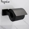 Schwarzes Design, einfach zu installieren, Badezimmer-Küchenzubehör, rostfreier Toilettenpapierrollenhalter aus rostfreiem Stahl zur Wandmontage 210720