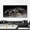 Laufendes Pferd Poster und Drucke Tierbilder Schwarz-Weiß-Leinwandgemälde Wandkunst für Wohnzimmer Home Decor Cuadros