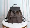 Original Highe Quality MONTSOURIS Backpack Style PM elegant women genuine cowhide leather emobss canvas buckle handbag satchel purse shoulder Totes bag