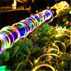 LED String Hose Lights 10m 20m 30m Solar Panel 8 Modes Remote Control Christmas Light Outdoor IP65 Waterproof Decorate Wedding Party Garden