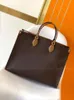 Women Designer Totes Handväskor Ladies Tote Onthego Shoudler Shopping Väskor Handväska Fashion Classic Letter Vintage Purse 36 41cm på språng