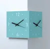 The latest wall clocks, European and American personality creative double-sided corner home fashion living room silent clock modern and simple