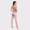 Roupa de ioga Manga curta de 2 peças conjunto feminino treino nu-faria de tecido amanteigado esportes de bombas de fitness running top sportwear terno de roupas esportivas