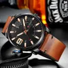Top marque de luxe montre d'affaires hommes Curren montres hommes Quartz cuir montre-bracelet lumineux mains horloge mâle Q0524