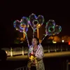 20 인치 빛나는 Bobo LED 풍선 끈 조명 투명한 빛나는 3m 30LEDS 야간 조명 장식 생일 파티 결혼식