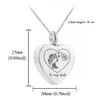 Cremation jewelry fish ashes pendant heart-shaped urn pendant stainless steel Keepsake urn necklace-someone i love is fishing