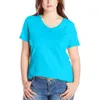 Running Jerseys Women's Fashion Casual Blouse Plus Size Solid T-shirt V-Neck Kortärmad Top Kvinnor O Neck Friends Lady