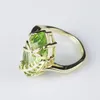 خواتم الزفاف 2021 Dragonfly Design Gold Ring Risparent Peridot Stone Luxury Encurity for Women Jewelry Bijoux Gift