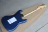 Left-handed Blue body Electric Guitar with White Pickguard,Rosewood Fingerboard,3S Pickups,Chrome Hardware,Provide customized services