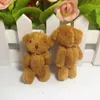 20pcs/lot 6cm Mini Joint Plush Bear Little Stuffed Toy Dolls Gifts Birthday Wedding Party Decor Q0727