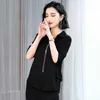 Chemises en mousseline de mousseline coréenne Femmes Vol V eljoues de Col V PLUS BLUSAS MUJER DE MODA ELEGANT FEMME TASSEL TOASSEL 210531