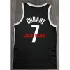 Men's 2022 New 7＃Durant Black 75th New Sponsor Basketball Jersey S-XXL