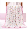 newborn towel blanket Seersucker bath towels Cotton high density six layer wide edge gauze child quilt soft and breathable blankets wmq880