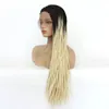 Caixa Longa Trançada Rendas Sintéticas Mix De Peruca Mix Simulação Cabelo Humano Lace-Frontal Trança Perucas 19918-613