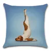 Cushion/Decorative Pillow Yoga Dogs Animal Printed Cushion Cover Throw Decor Room Chair Seat Sofa Car Decoration Home Kids Friend Bedroom Gi