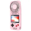 Foldable Handheld Retro Game Console With USB Fan Color LCD Screen 500 games For Kids Adults Portable Players