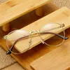 أزياء النظارات الشمسية إطارات 2021 Retro Women Eyewear Optics Optics Trend Metal Universal eyeglasses Myopia Men Gen Genses Frame