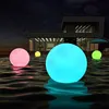 Solar Lamps Floating Pool Lights 2PCS/SET Inflatable Waterproof LED Glow Globe/Floating Ball Light Night Lamp