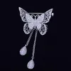 Pins, Brooches Zlxgirl Arrival Metal Cubic Zircon Butterfly Shape Copper Jewelry Women Girl And Men Clothes Scarf Suit Accessories