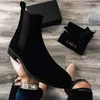 Męskie buty na zimę Wysokiej Jakości Mężczyźni Kostka Moda Casual Boot Male Vinage Classic Dress Chelsea Ha099 211101