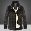 Vinter jacka män tjockna varma fleece skjortor rockar 100% bomull plaid flannel jacka militär kläder chaquetas hombrre storlek m-4xl 211217