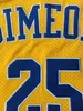 Mens Vintage 25 Derrick Rose Simeon High School Maglie da basket Memphis Tigers 23 Camicie cucite S-XXL
