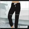 Capris Abbigliamento donna Abbigliamento Drop Delivery 2021 Pantaloni sportivi da donna Vita alta Sport Corsa Palestra Stretch Sport Donna Ragazze Dstring Pantalone lungo