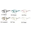 Transparenta datorglasögon Frame Women 2022 Men Anti-Blue Light Square Flat Mirror Blocking Optical Spectacle Gelglas Fashion Solglasögon