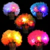 2021カラフルなピエロのコスプレ波状LEDライトアップフラッシングヘアウィッグ面白いファンサーカスハロウィーンカーニバルグローパーティー用品