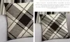 Pillow Cases Koreanska versionen av Nordic Black and White Plaid Houndstooth Series Enkel Pillowcases Waist Linne Kudde Kuddar Partihandel