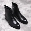 chaussures habillées à la cheville noires pour hommes