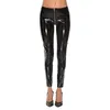 Pantaloni da donna Capris Plus Size Donna Pelle Pu Rosso Sexy Vita alta Rosa Discoteca Pole Dance Pantaloni Pvc Wetlook Zip Lady Latex Pencil P