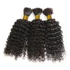 Kinky Curly Bulk Bundles Virginzilian Human Hair Extension Weave djupt för kvinnor 100g 14 "28" Fabriks grossistpris