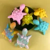 Nuovi giocattoli Fidget Giocattolo per bambini in silicone per uso alimentare Carino 3D Turtle Design favore di partito Ciondolo per dentizione in silicone per i più piccoli che masticano il giocattolo del massaggiagengive