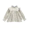 Baby girls floral shirt children's cotton long-sleeved toddler girl fall clothes blouse 210702